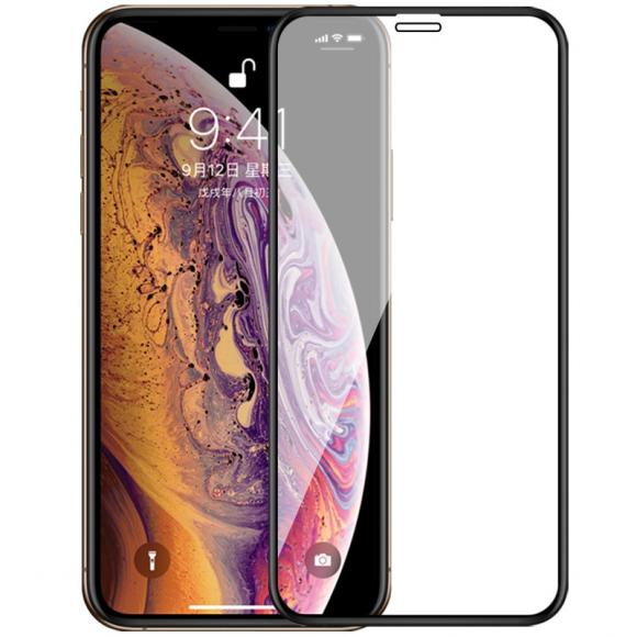 Защитное стекло 2.5D Full Cover+Full Glue для iPhone XS Max, Черная рамка тех.пак.