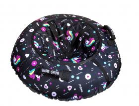 Тюбинг Snow Show "Unicorn black" D-120 см