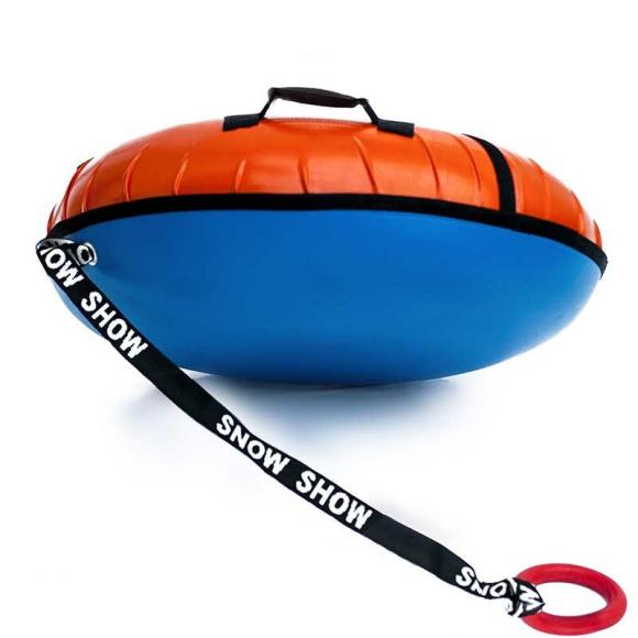 Тюбинг с пластиковым дном 100 см оранжевый