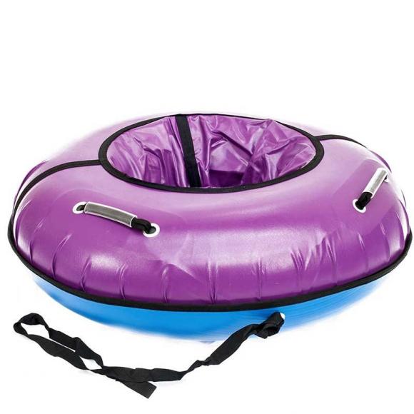 Тюбинг с пластиковым дном 100 см фиолетовый