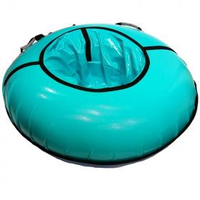 Тюбинг с пластиковым дном 85 см бирюза